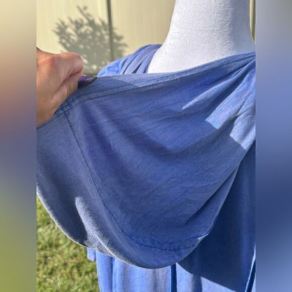 NWOT Bar x POL ocean blue hooded tunic top Sz L - Picture 6 of 7